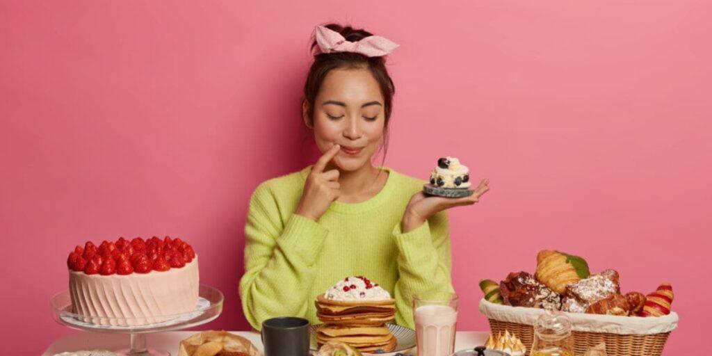 Girl Eating Dessert 