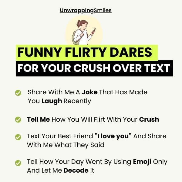 Funny Flirty Dares For Your Crush Over Text 