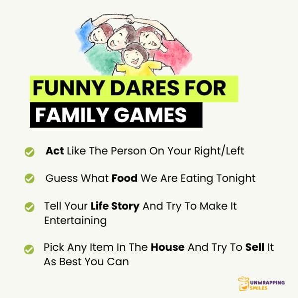 Funny Dares For Family games