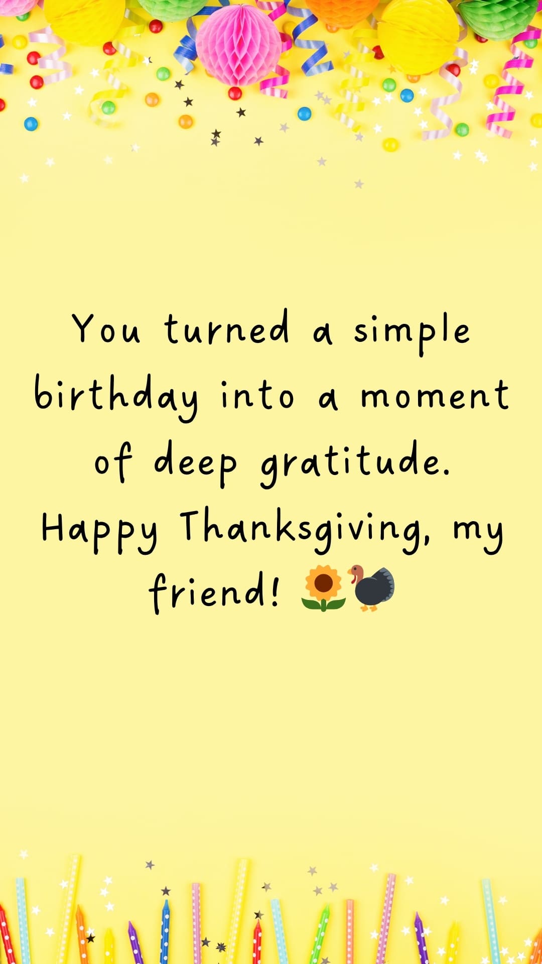Thanksgiving Birthday Appreciation Messages
